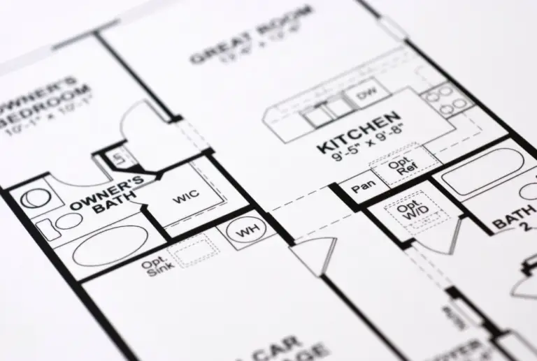 Construction floor plan for efficient job management, optimising workflows with tradie CRM and job management software.